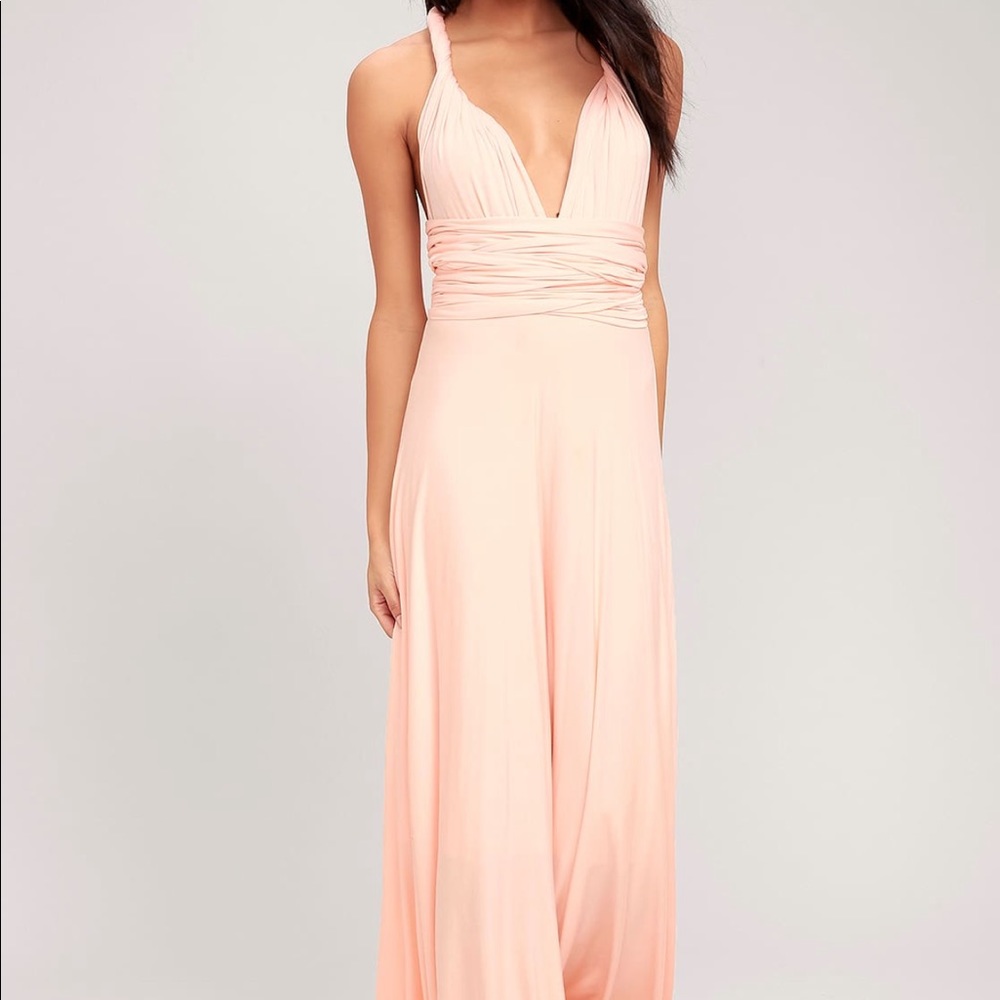 LuLus Tricks of the Trade Blush Pink Maxi Dress - Picture 3 of 4